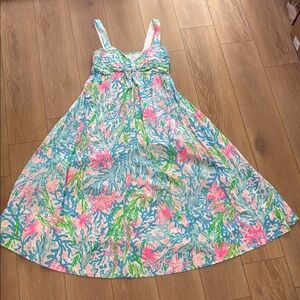 Lilly Pulitzer Sabrinah Midi Dress in Multi Coral Bay - Size 6
